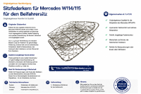 Federkern Sitzfläche für Mercedes Benz W114 / W115 Beifahrerseite