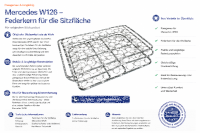 Federkern Sitzfläche für Mercedes Benz W126 SE SEL