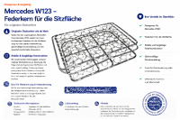 Federkern Sitzfläche für Mercedes Benz W123