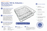 Federkern Sitzfläche für Mercedes Benz Kübelsitz 190SL 1955-1963