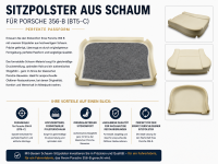 Sitzauflage Sitzpolster Schaumpolster für Porsche 356-B (BT5–C)