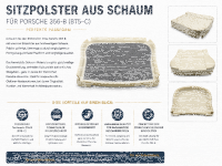 Sitzauflage Sitzpolster Schaumpolster für Porsche 356-C (BT6-C)