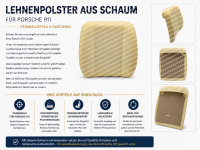 Lehnenauflage Schaum Polster Rückenlehnen für Porsche 911 1965-1973