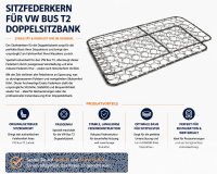 Federkern Sitzfläche für Volkswagen VW T2 Doppelsitzbank
