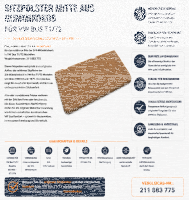 Sitzauflage Sitzpolster Mitte 3/4 Bank für Volkswagen VW Bus T1/T2 1955-1979 Gummikokos