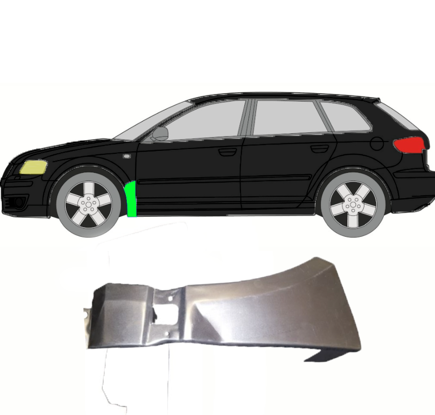 Kotflügel Vorne Links Mit Blinkerloch Passt Für Audi A3, A3 Sportback 08-12