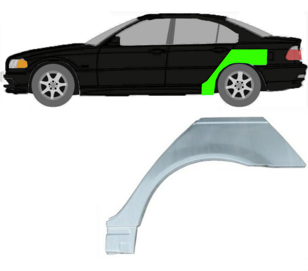 Radlauf für BMW 3er E46 1998 - 2008 links