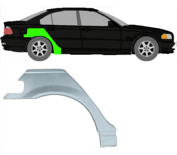 Radlauf für BMW 3er E46 1998 - 2008 rechts