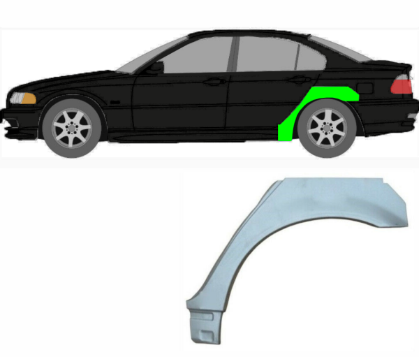 Radlauf für BMW 3er E46 1998 - 2005 links