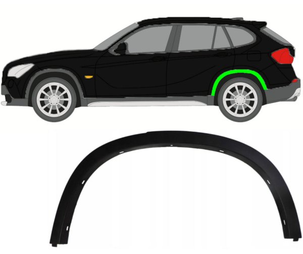 Radlaufverbreiterung für BMW X1 E84 2009 - 2015 links hinten