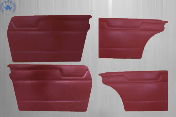 Türpappen Türverkleidungen Türkarten für Mercedes /8 W115 burgundy NEU 4 Stück