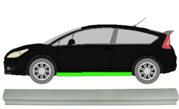 Schweller für Citroen C4 3 Türer 2004 - 2011 links