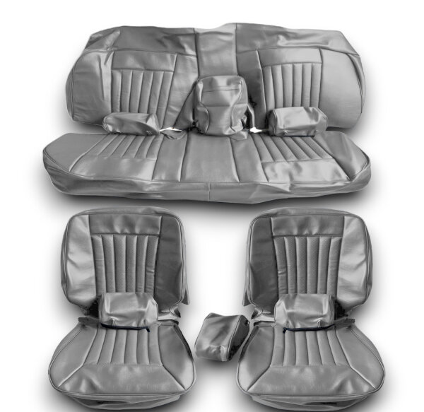 SitzBezüge Bezüge für Mercedes Benz W126 SE SEL Limousine grau 1979 - 08/1985