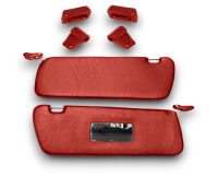 Sonnenblenden Sunvisor Paar mit Stangen + Clips für Mercedes SL 107 rot Linkslenker