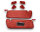 Sonnenblenden Sunvisor Paar mit Stangen + Clips für Mercedes SL 107 rot Linkslenker
