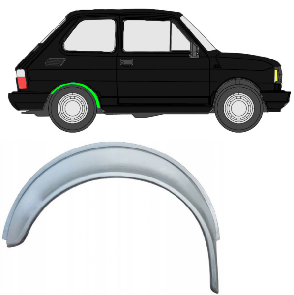 Radlauf für Fiat 126P 1972 - 2000 rechts