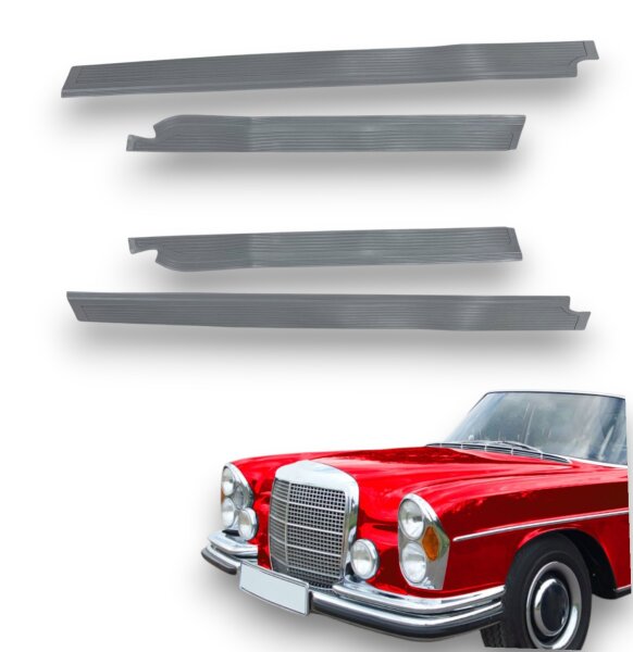 Gummi Einstiegsleisten Schweller Beläge für Mercedes W108/W109 grau