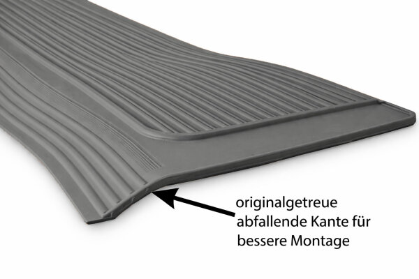 Gummi Einstiegsleisten Schweller für Mercedes SL107 R107/W107 grau